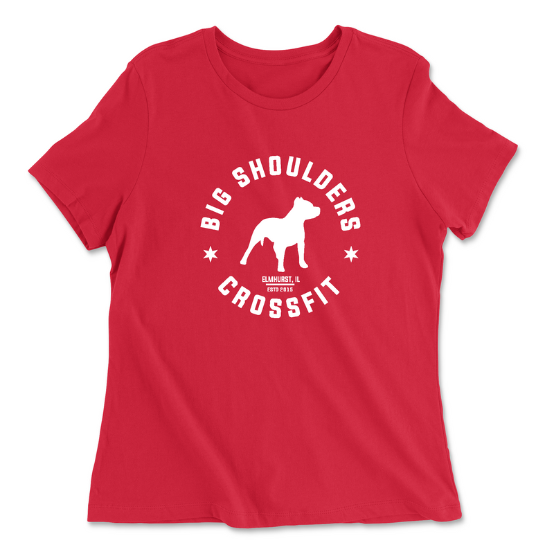Womens 2X-Large RED Relaxed Jersey T-Shirt