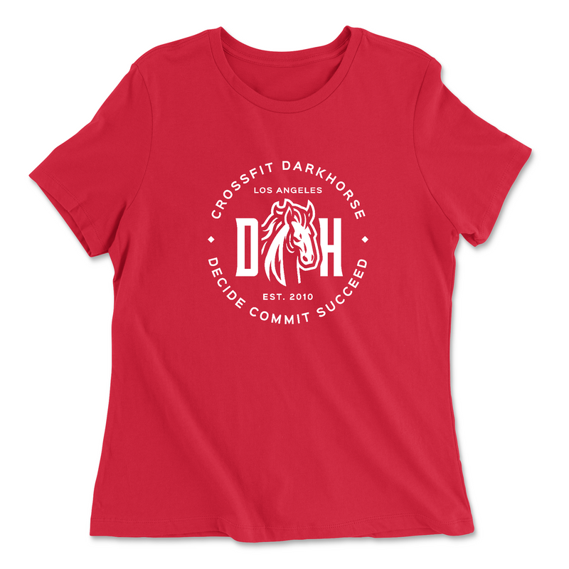 Womens 2X-Large RED Relaxed Jersey T-Shirt