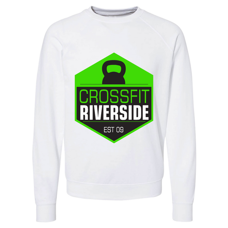 Mens 2X-Large WHITE CrewNeck