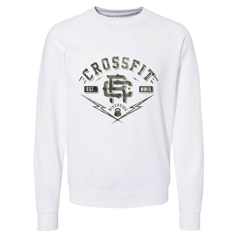 Mens 2X-Large WHITE CrewNeck