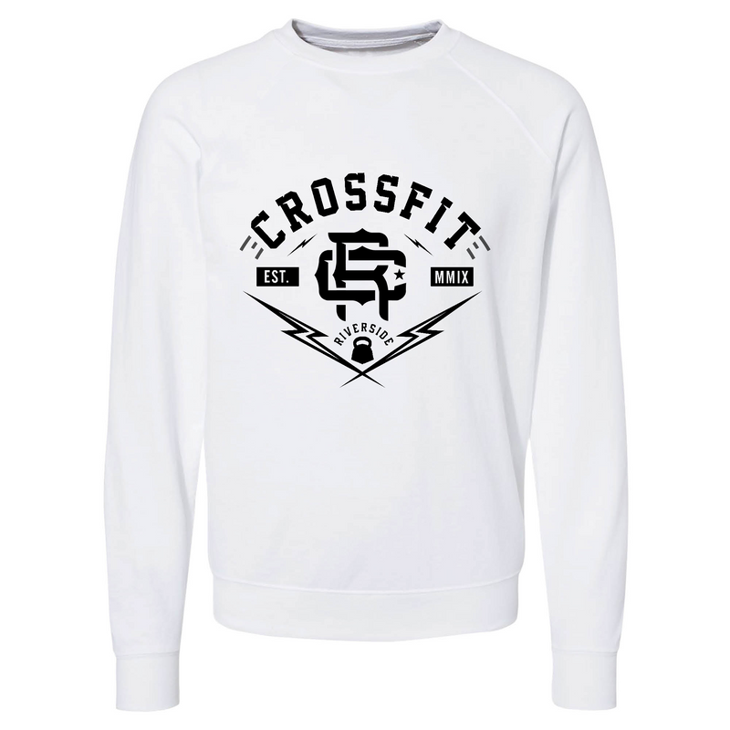 Mens 2X-Large WHITE CrewNeck
