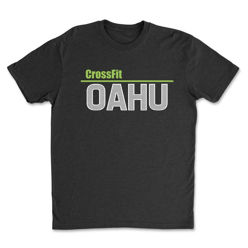 CrossFit Oahu  Fittest White Green - Mens - T-Shirt