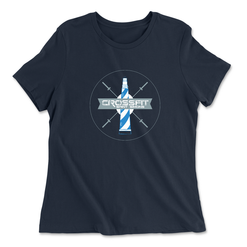Womens 2X-Large NAVY Relaxed Jersey T-Shirt