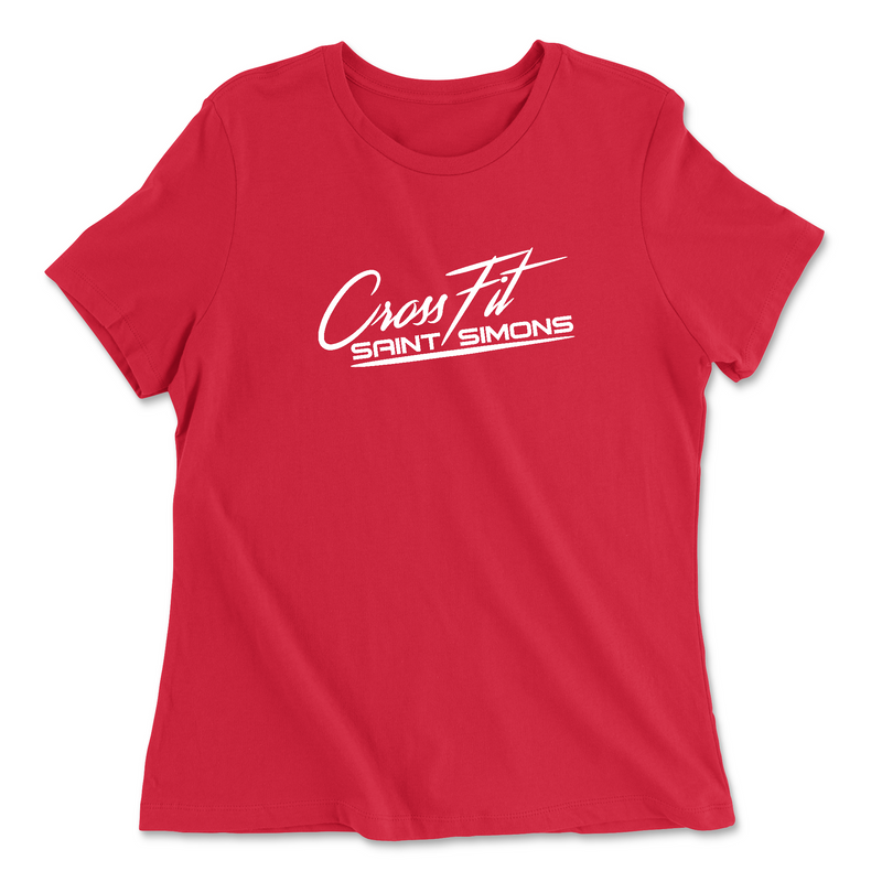 Womens 2X-Large RED Relaxed Jersey T-Shirt