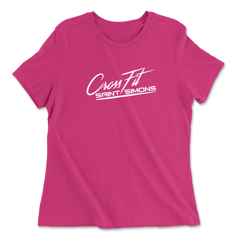 Womens 2X-Large BERRY Relaxed Jersey T-Shirt