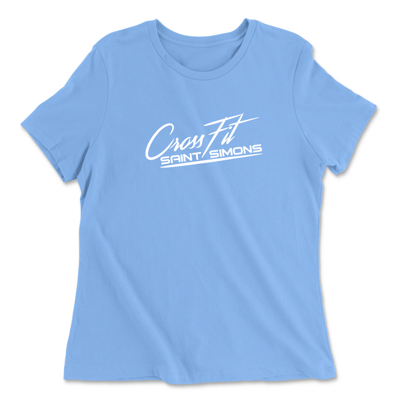 Womens 2X-Large CAROLINA_BLUE Relaxed Jersey T-Shirt