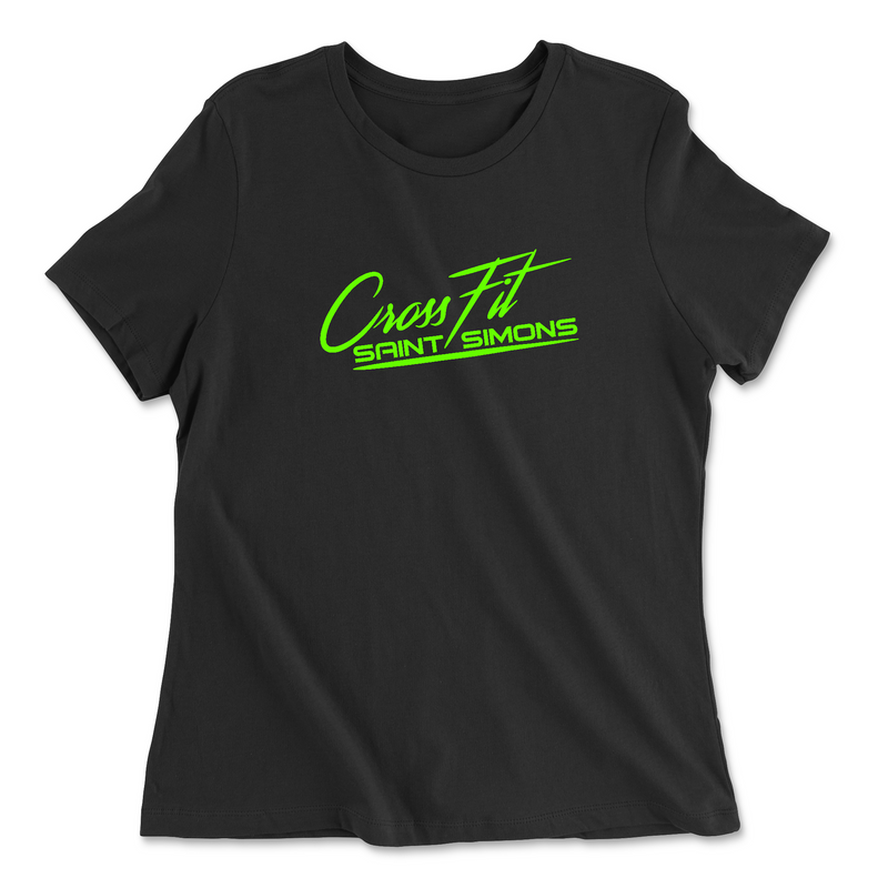 Womens 2X-Large BLACK Relaxed Jersey T-Shirt