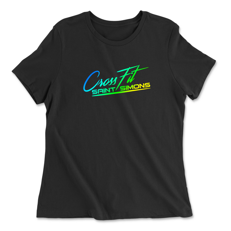 Womens 2X-Large BLACK Relaxed Jersey T-Shirt