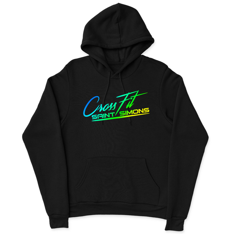 Mens 2X-Large BLACK Hooded T-Shirt