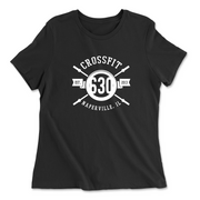 Womens 2X-Large BLACK Relaxed Jersey T-Shirt