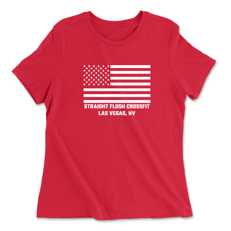 Womens 2X-Large RED Relaxed Jersey T-Shirt