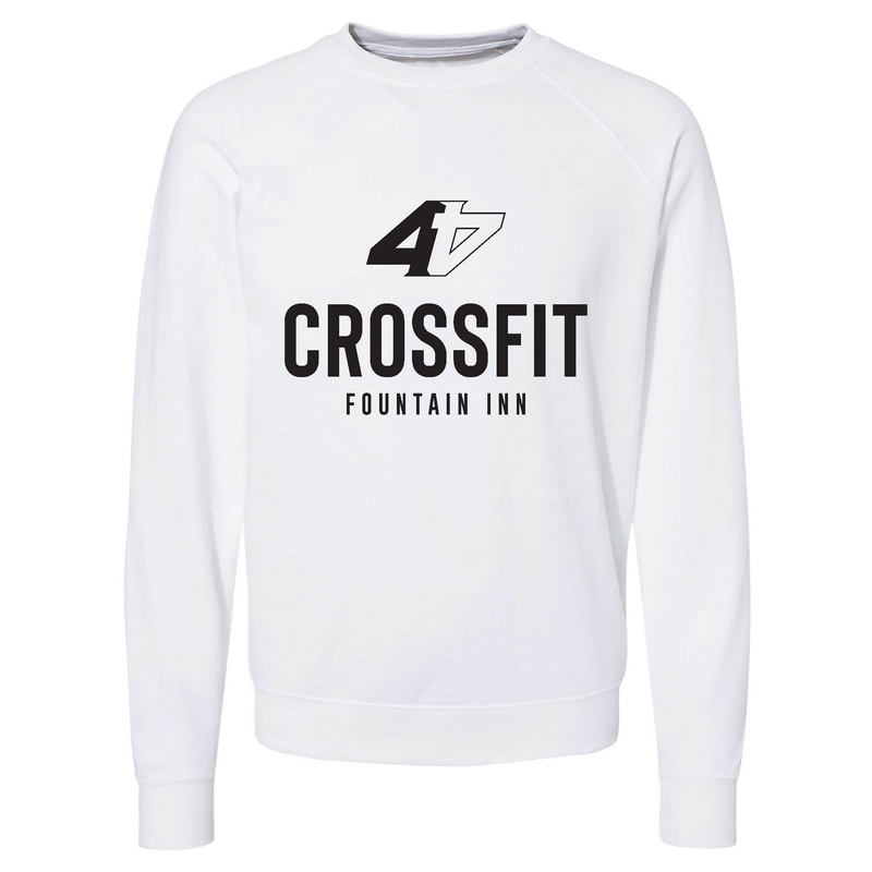 Mens 2X-Large WHITE CrewNeck