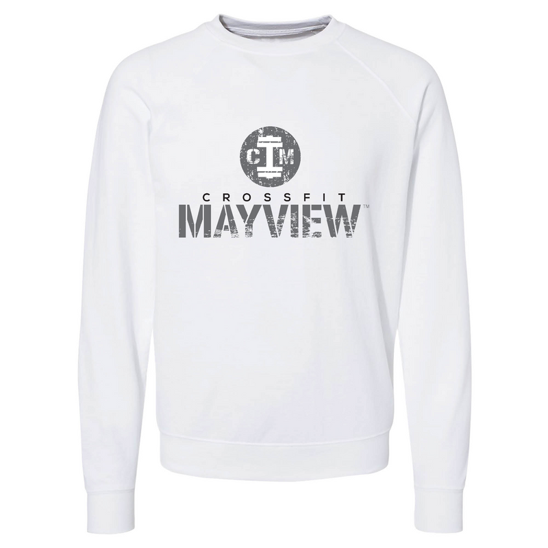 Mens 2X-Large WHITE CrewNeck