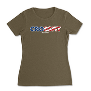 Womens 2X-Large MILITARY_GREEN T-Shirt