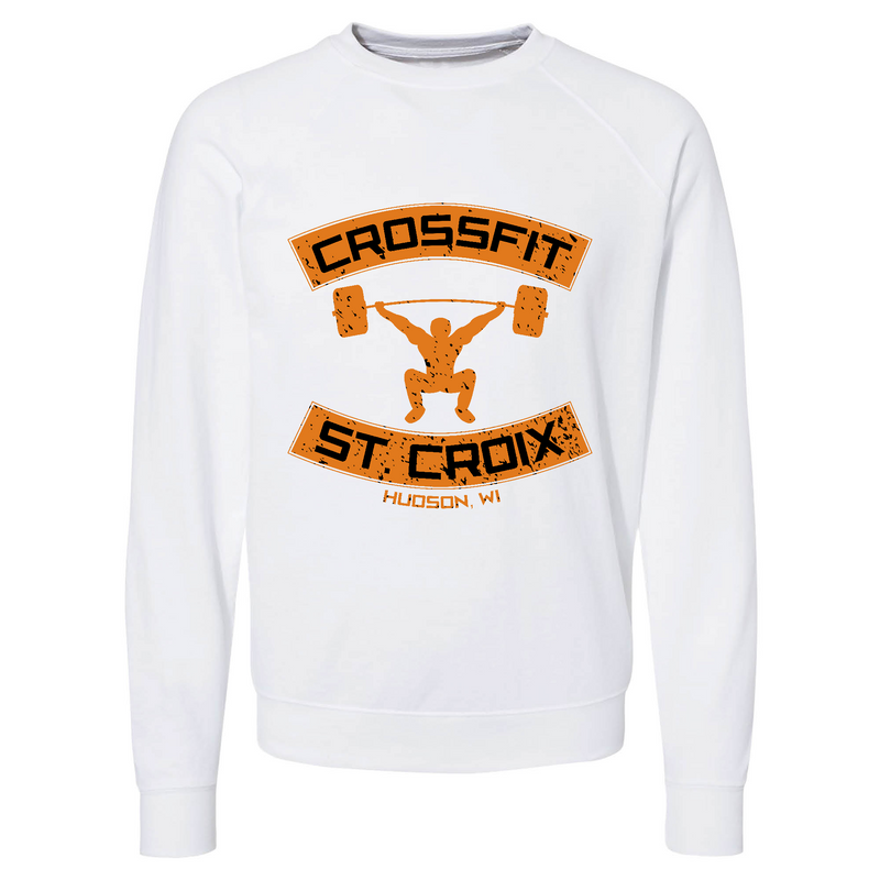 Mens 2X-Large WHITE CrewNeck
