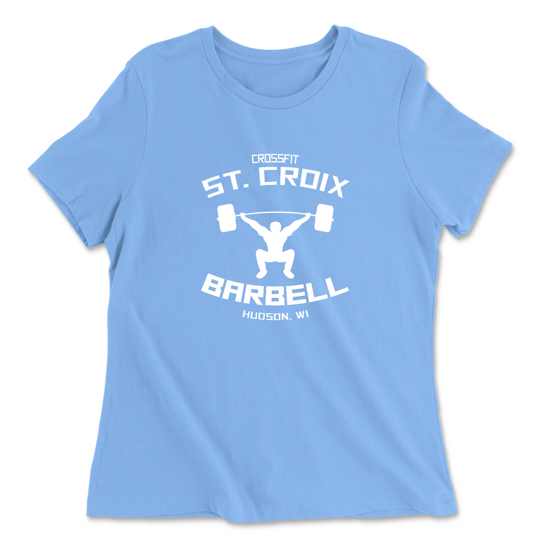 CrossFit St. Croix Barbell (White) Womens - Relaxed Jersey T-Shirt