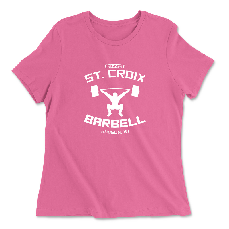 CrossFit St. Croix Barbell (White) Womens - Relaxed Jersey T-Shirt