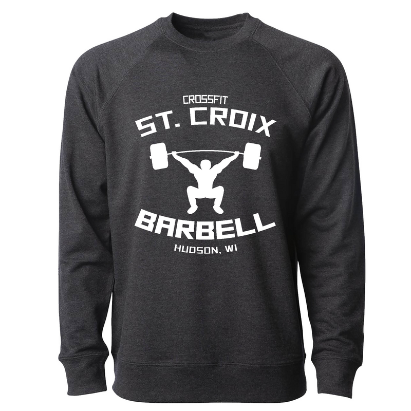 CrossFit St. Croix Barbell (White) Mens - CrewNeck