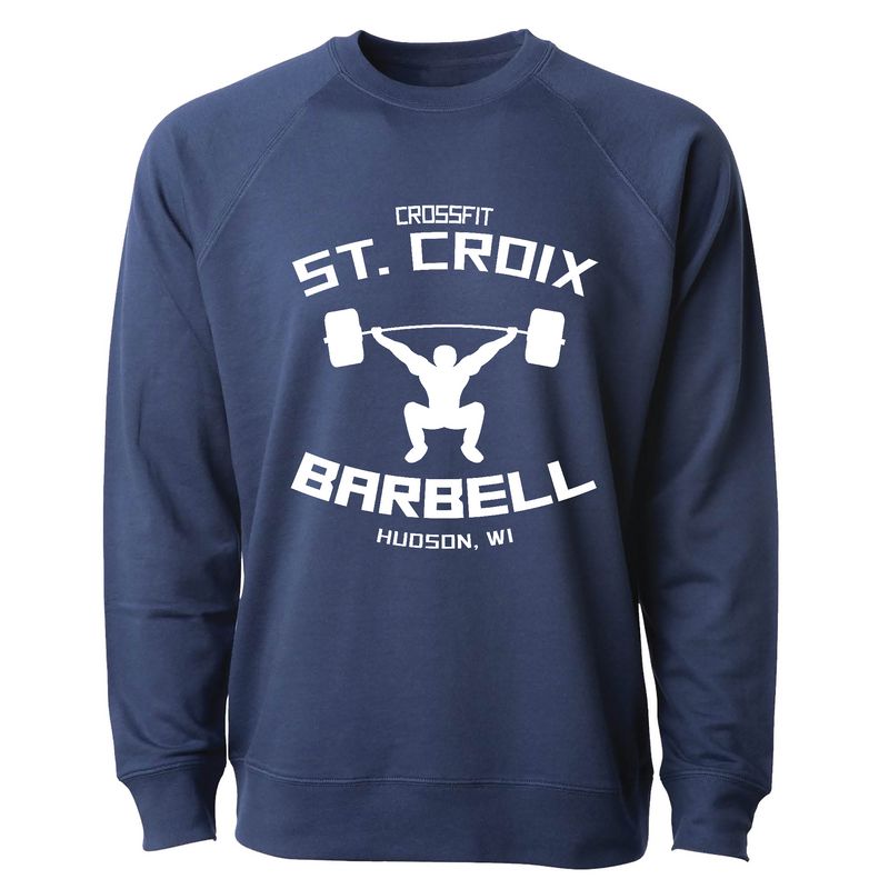 CrossFit St. Croix Barbell (White) Mens - CrewNeck
