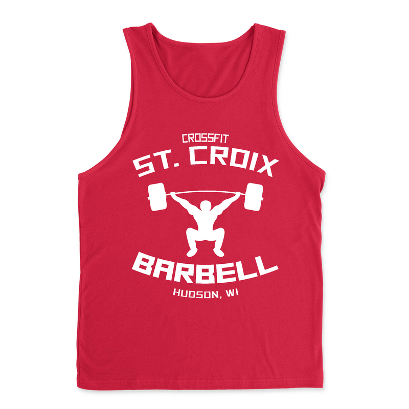 CrossFit St. Croix Barbell (White) Mens - Tank Top