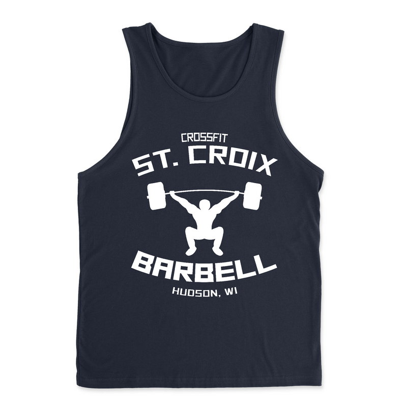 CrossFit St. Croix Barbell (White) Mens - Tank Top