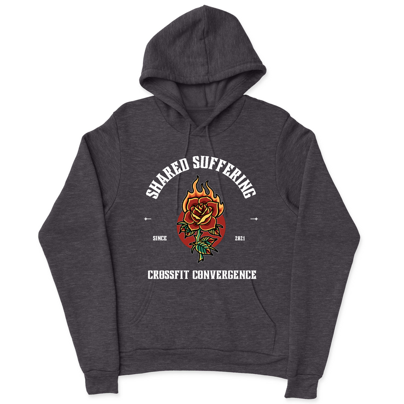 Mens 2X-Large CHARCOAL_HEATHER Hooded T-Shirt