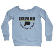 Womens 2X-Large MISTY_BLUE CrewNeck