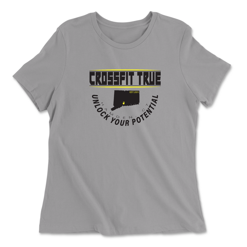 Womens 2X-Large SOLID_ATHLETIC_GREY Relaxed Jersey T-Shirt