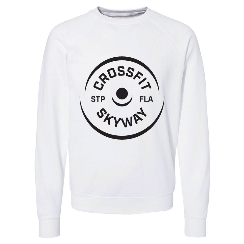 Mens 2X-Large WHITE CrewNeck