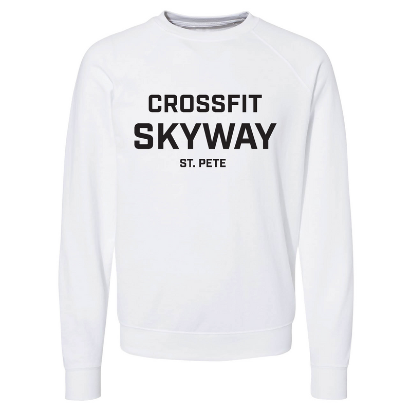 Mens 2X-Large WHITE CrewNeck