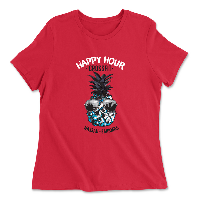 Happy Hour CrossFit Pineapple Dude Womens - Relaxed Jersey T-Shirt