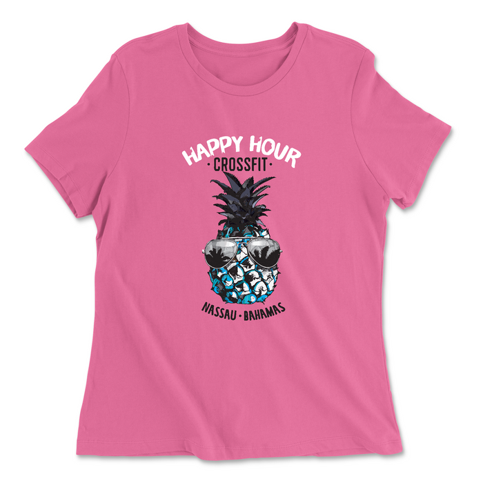 Happy Hour CrossFit Pineapple Dude Womens - Relaxed Jersey T-Shirt