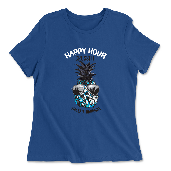 Happy Hour CrossFit Pineapple Dude Womens - Relaxed Jersey T-Shirt