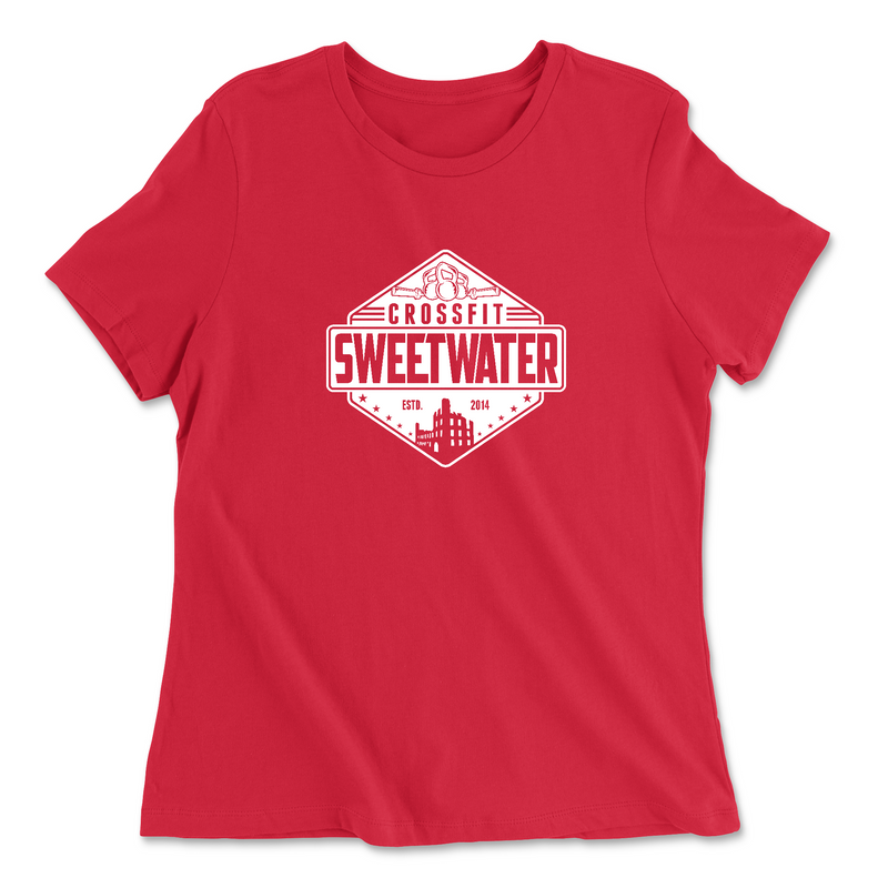 Womens 2X-Large RED Relaxed Jersey T-Shirt