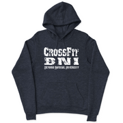Mens 2X-Large NAVY_HEATHER Hooded T-Shirt