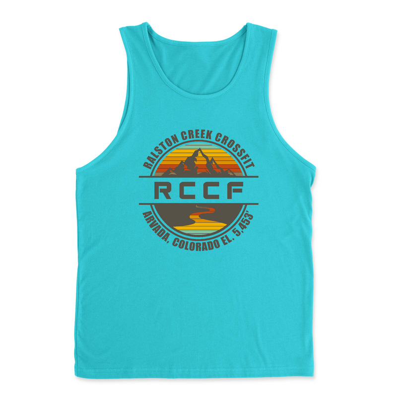Mens 2X-Large TAHITI_BLUE Tank Top