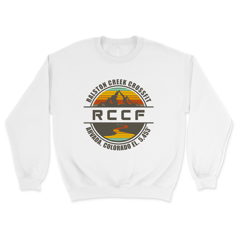 Mens 2X-Large WHITE Midweight Sweatshirt