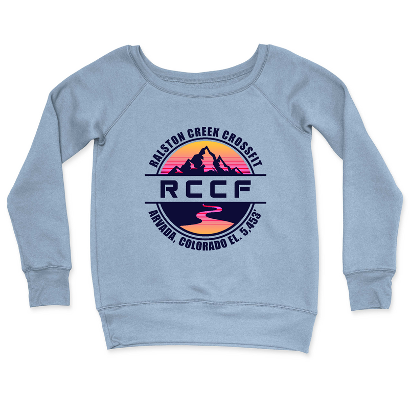 Womens 2X-Large MISTY_BLUE CrewNeck