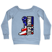 Womens 2X-Large MISTY_BLUE CrewNeck