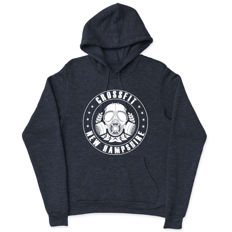 Mens 2X-Large NAVY_HEATHER Hooded T-Shirt