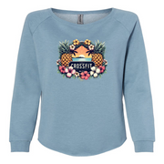 Womens 2X-Large MISTY_BLUE CrewNeck