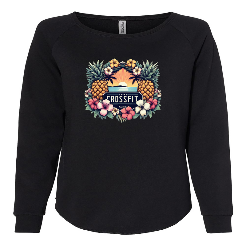 Womens 2X-Large BLACK CrewNeck