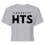 Womens 2X-Large Heather Gray Crop Top (FRONT PRINT ONLY)