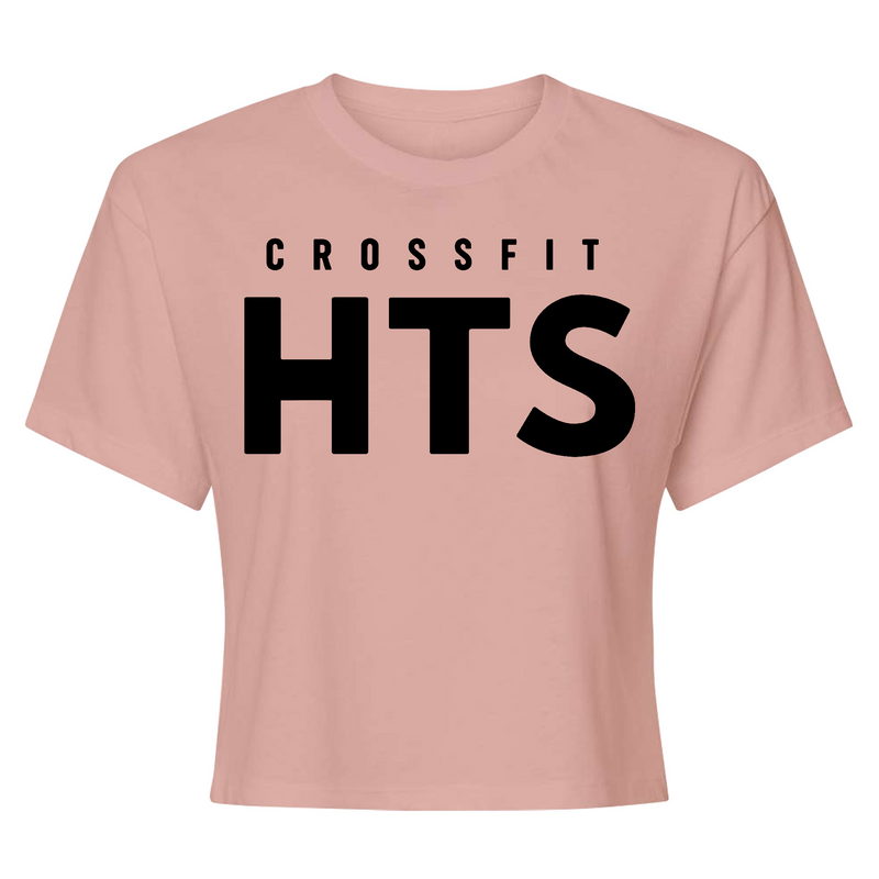 Womens 2X-Large Desert Pink Crop Top (FRONT PRINT ONLY)