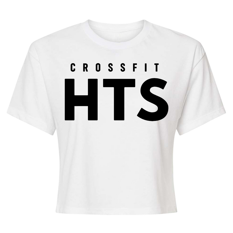 Womens 2X-Large White Crop Top (FRONT PRINT ONLY)