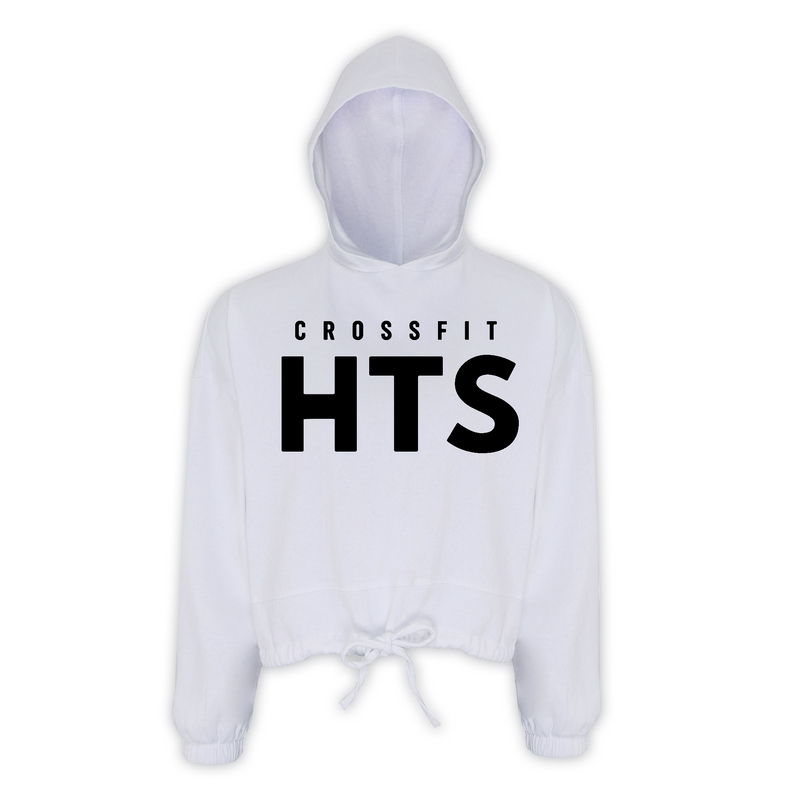 Womens 2X-Large White CROP TOP HOODIE