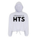 Womens 2X-Large White CROP TOP HOODIE