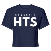 Womens 2X-Large Midnight Navy Crop Top (FRONT PRINT ONLY)