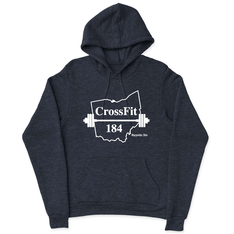 Mens 2X-Large NAVY_HEATHER Hooded T-Shirt
