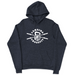 Mens 2X-Large NAVY_HEATHER Hooded T-Shirt